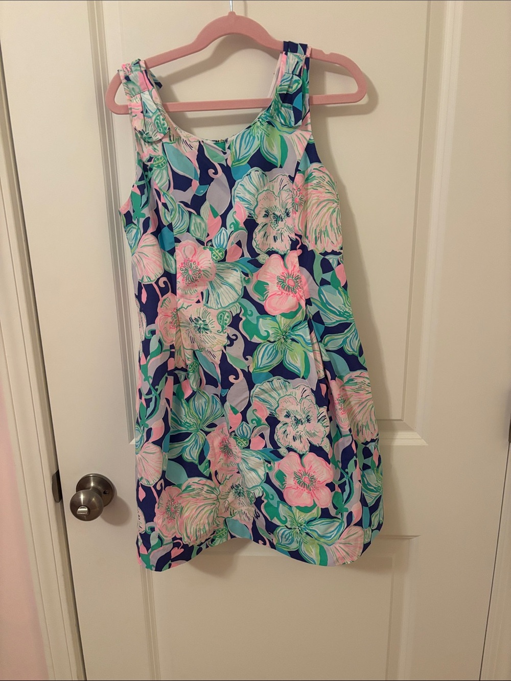 Lilly Pulitzer kids Navy, Pink & Green Floral Tank Dress